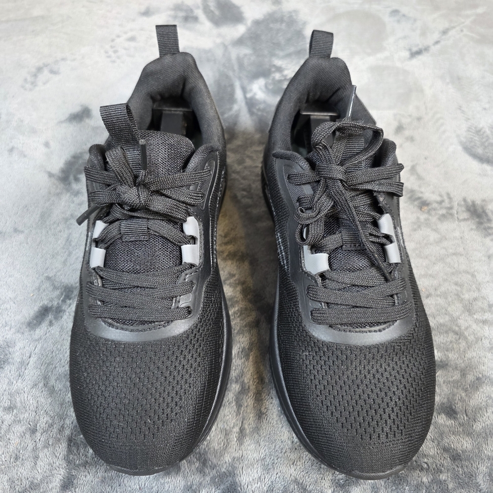 AOV Women's size 9.5 Air Walk Arch Support Black Sneakers - Picture 2 of 11